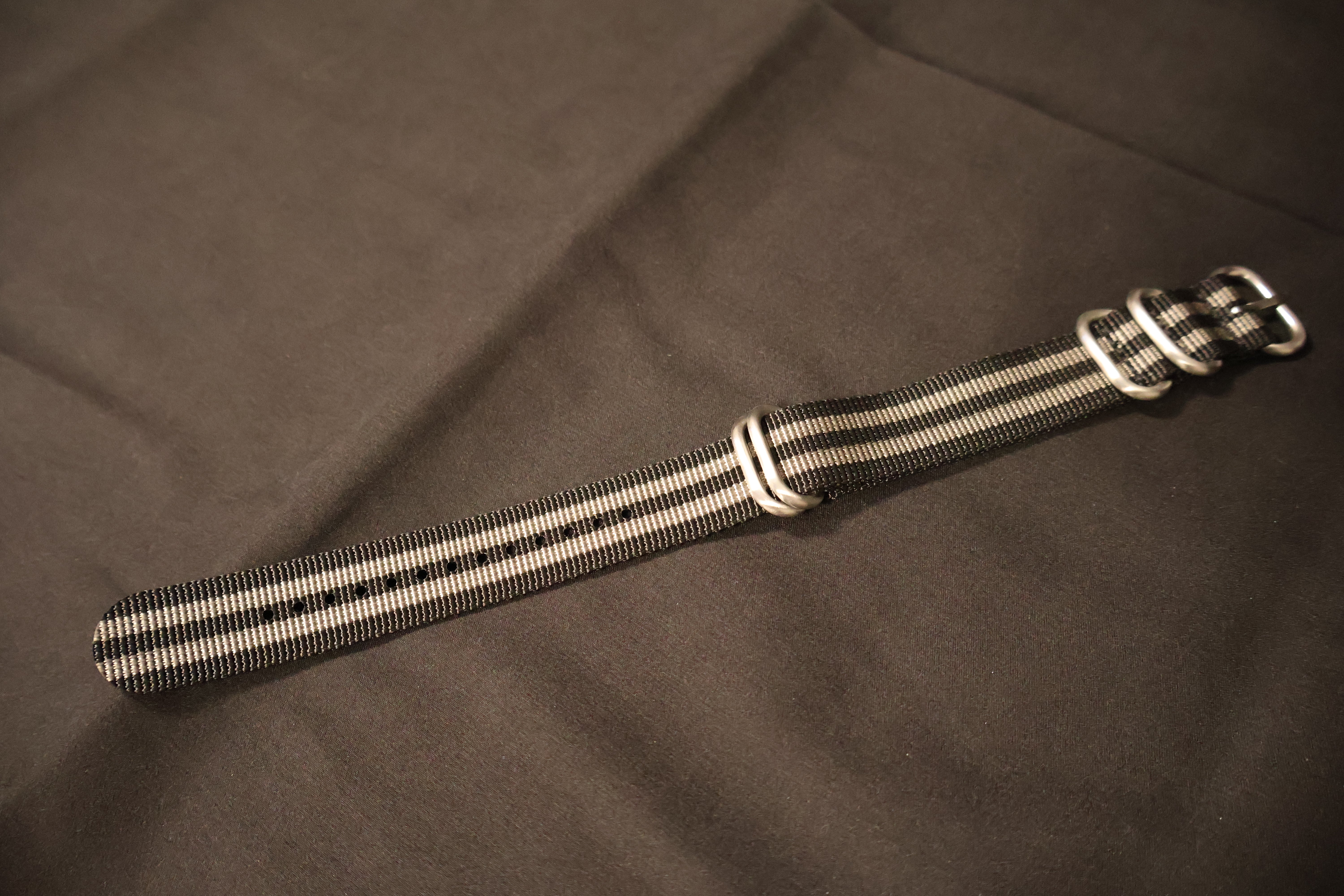 Black and Gray ZULU Nylon Strap