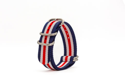 Red, White, and Blue ZULU Nylon Strap - 22mm