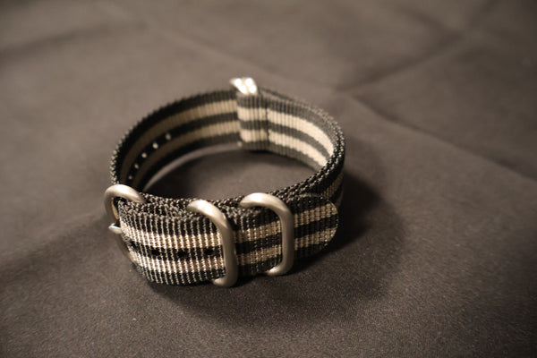 Black and Gray ZULU Nylon Strap