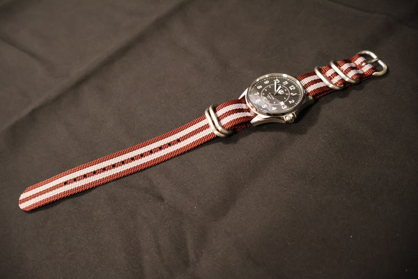Maroon and Gray ZULU Nylon Strap