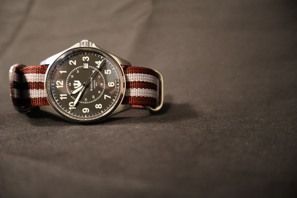 Maroon and Gray ZULU Nylon Strap