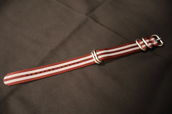 Maroon and Gray ZULU Nylon Strap