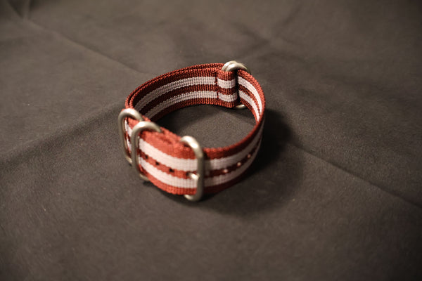Maroon and Gray ZULU Nylon Strap