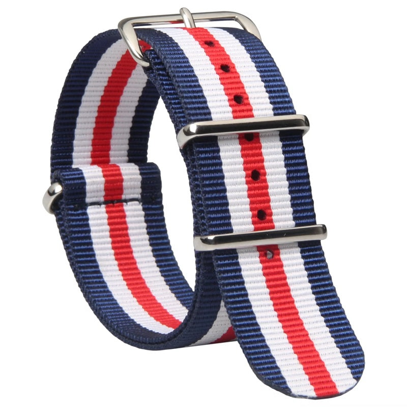 Red, White, and Blue NATO Nylon Strap - 20mm
