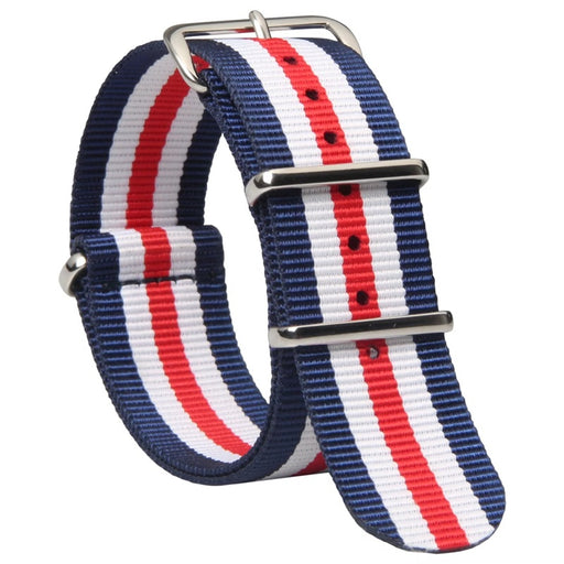 Red, White, and Blue NATO Nylon Strap - 20mm